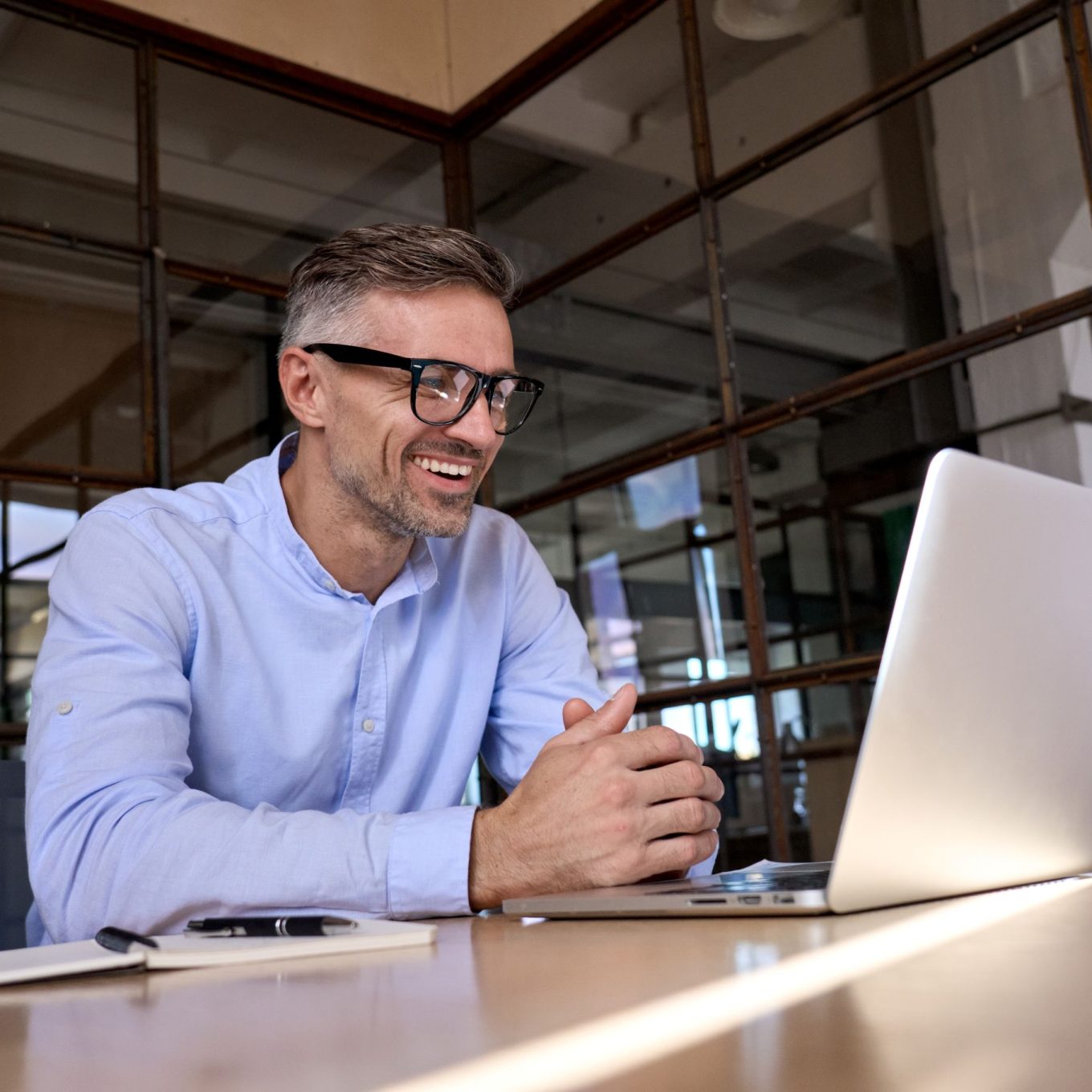 Young professional man laptop